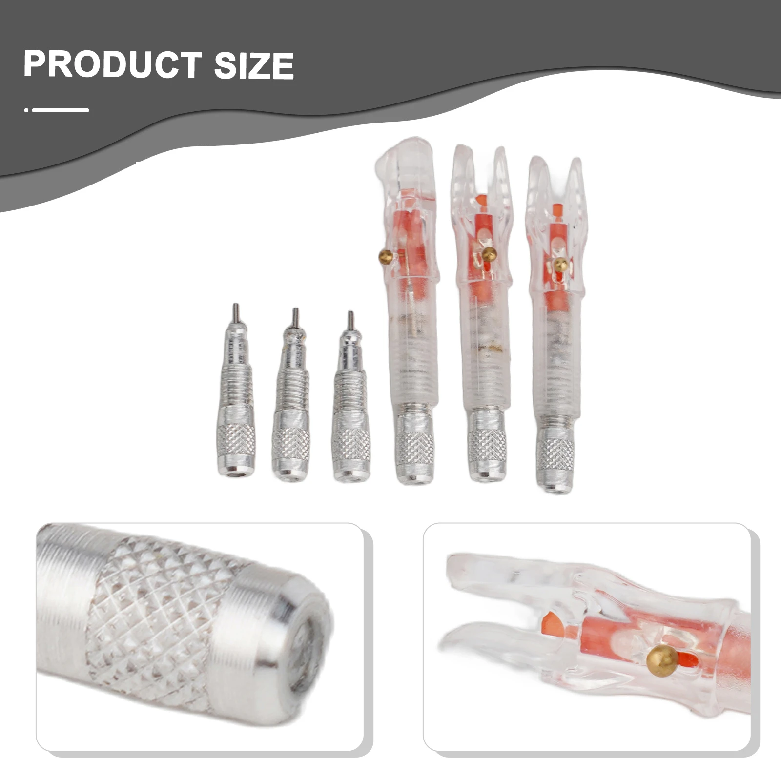 

Прочный светодиодный фонарь Nock Автоматическая стрелка с подсветкой 3 шт 4,2 мм ID валы 45,5*8,3*8 мм стрельба из лука Автоматическая выемка. 6 г/26 г