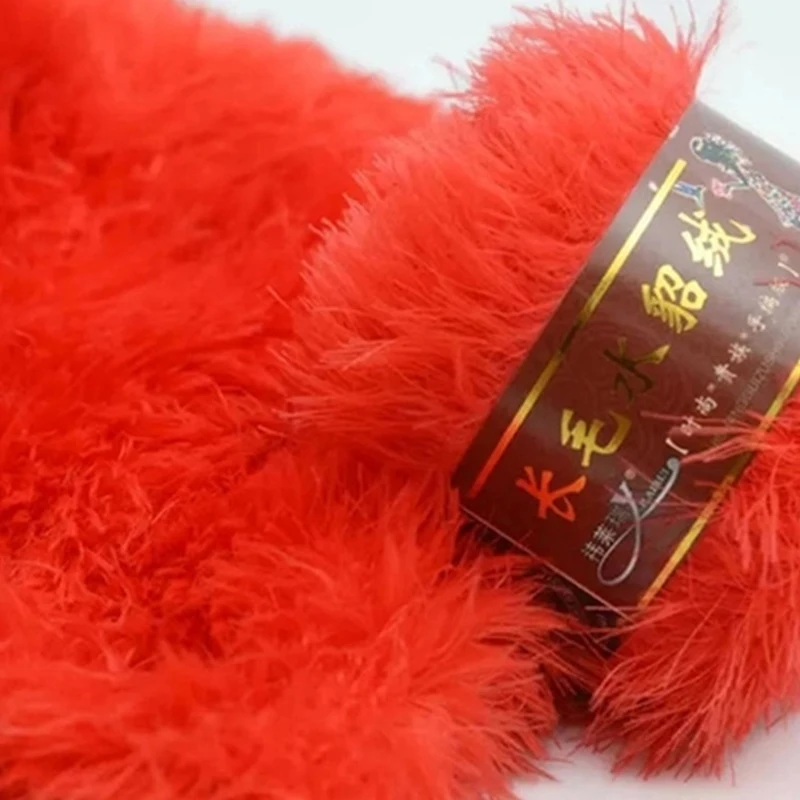 NUBECOM Long Plush Mink Fur Yarn, Weaving Crochet Thread, Handcraft DIY, Sweater, Scarf, Hat, Knitting Wool, Soft Knitted Yarn 3