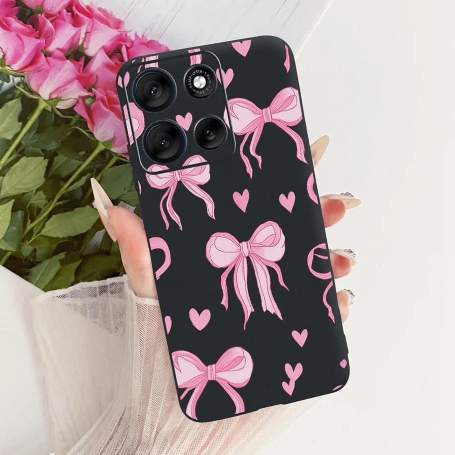 Stylish Bowknot Flower Soft Silicone Phone Case