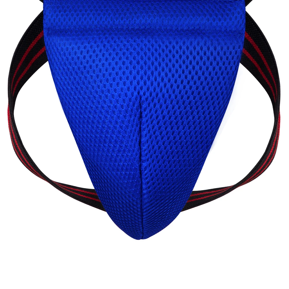 Rot Blau Schwarz MMA Kickboxen Sport Schrittschutz Herren Kinder Taekwondo Sanda Trainingsschutz Suspensorium Tiefstütze unten – Detail 10