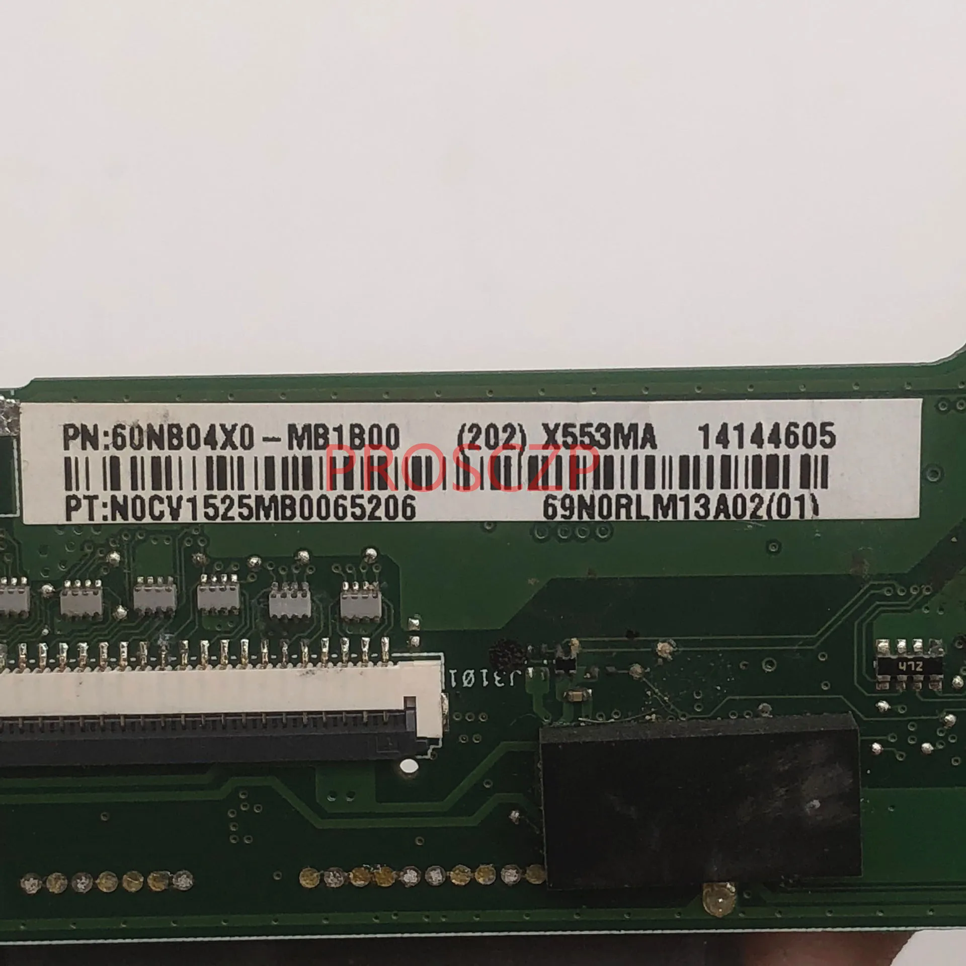 Mainboard para Asus Laptop Motherboard Pn:60nb04x0-mb1800 com Sr1yj N2840 Cpu 100 Completo Testado Trabalhando Bem X553ma Rev.2.0 - Imagem 3