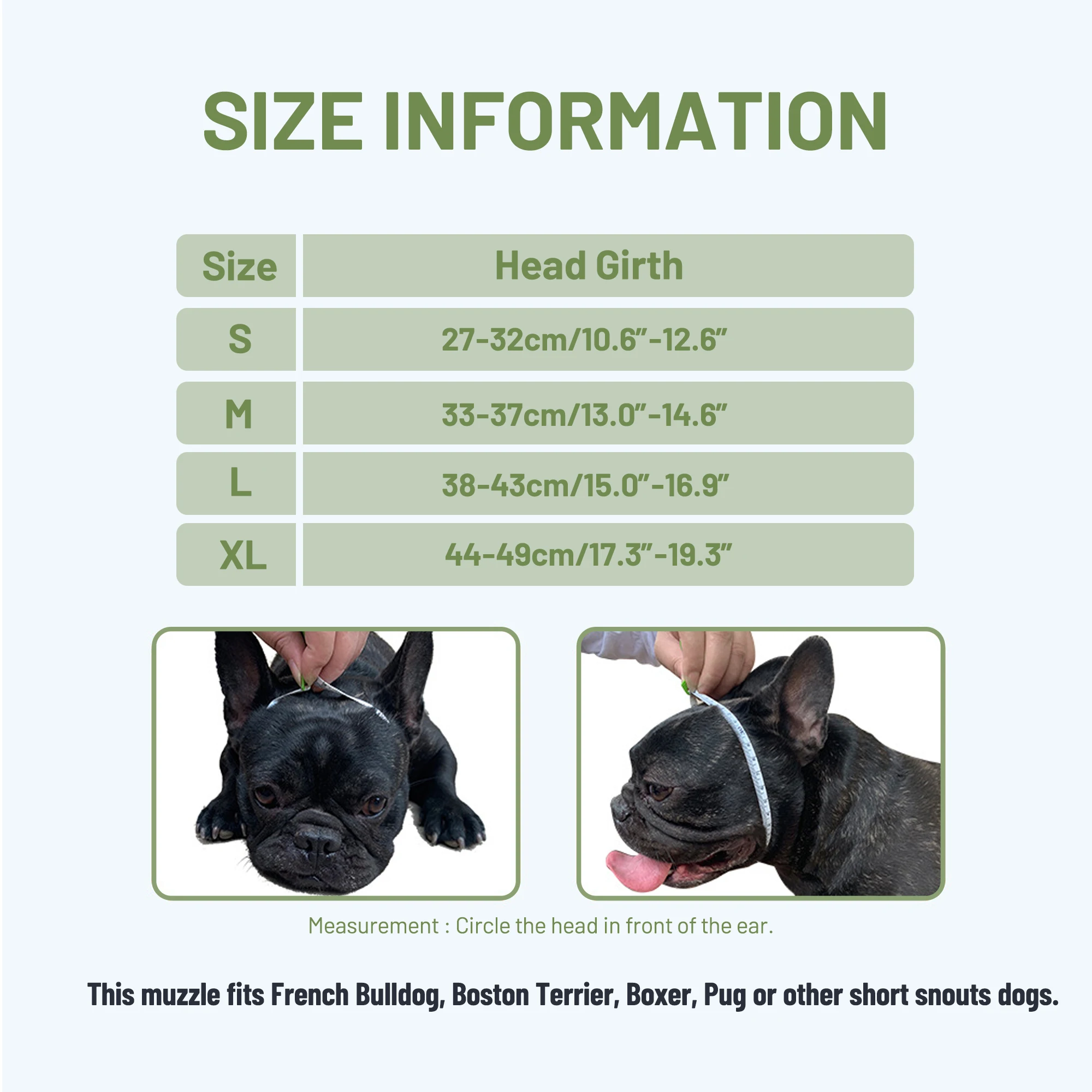 Dog Muzzle for Short Snout Dogs Breathable Holes Prevent Biting Chewing Mesh Muzzle Size S/ M/L/XL dog muzzle