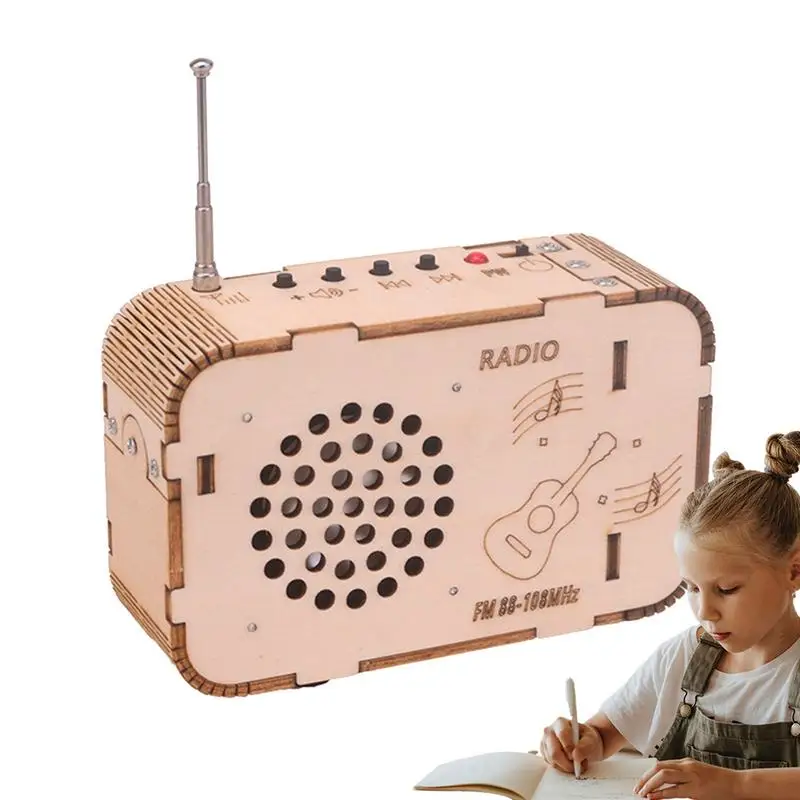 

Набор для самостоятельной сборки, деревянный FM-радиоприемник, электронный Обучающий набор, портативный Радиоприемник, набор для самостоятельной сборки, для подростков и взрослых