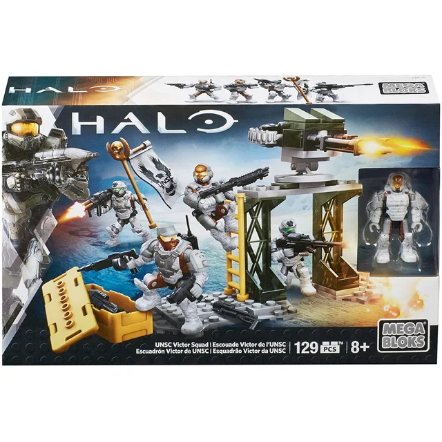 Mega Bloks Halo Promethean Warriors Building Blocks Action Figure Spartan Rhino Fire Squad Soldier Put Together Model Toys Gifts 3