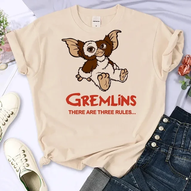 Camiseta Gremlins para mujer ropa de calle de Anime camiseta cómica ropa de diseñador para mujer ropa estética 1