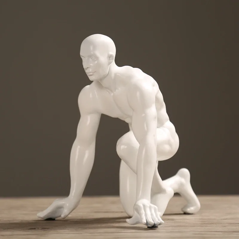 

Abstract Race Start Athlete Sculpture Handmade Resin Sprinter Figurine Sports Souvenir Decor Art and Craft Adornment Accessories