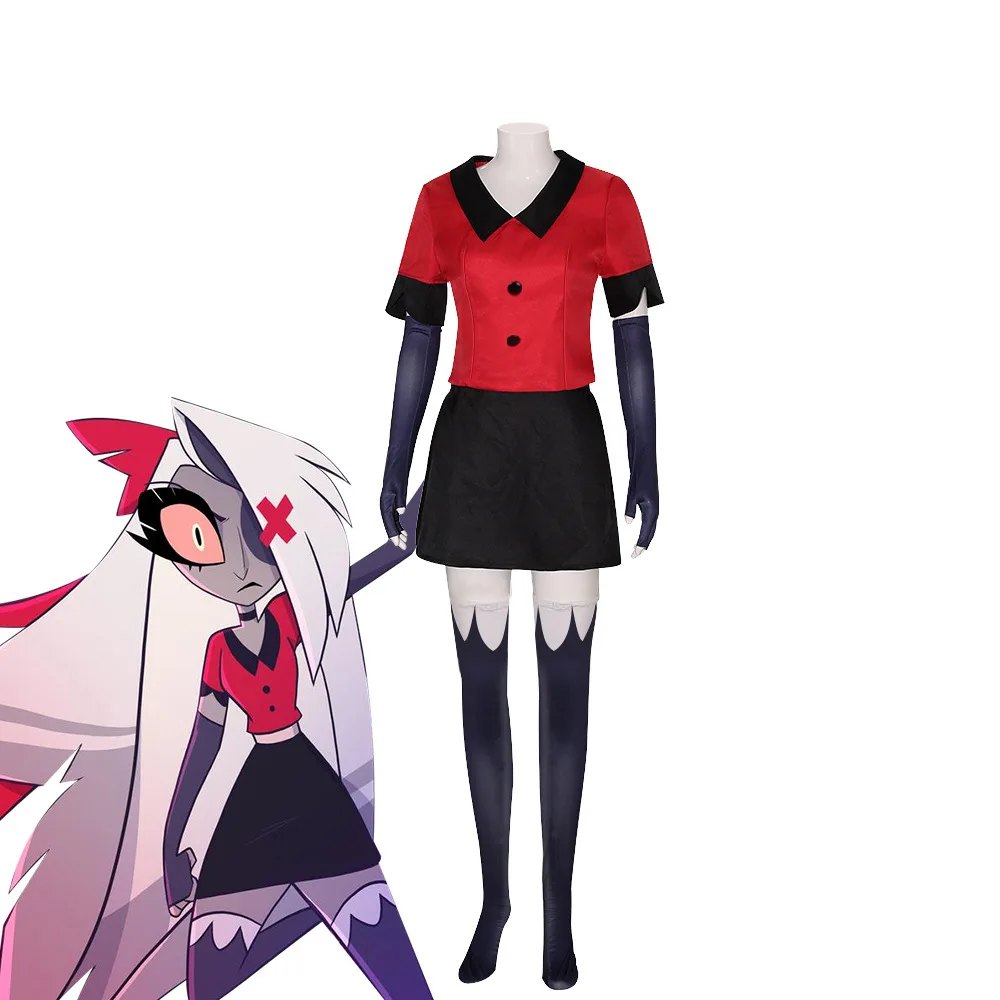 Hazbin COS ȣ Vaggie ڽ ڽƬ  ǻ, ҳ  ž  ĿƮ 尩 Ÿŷ, ҷ īϹ  