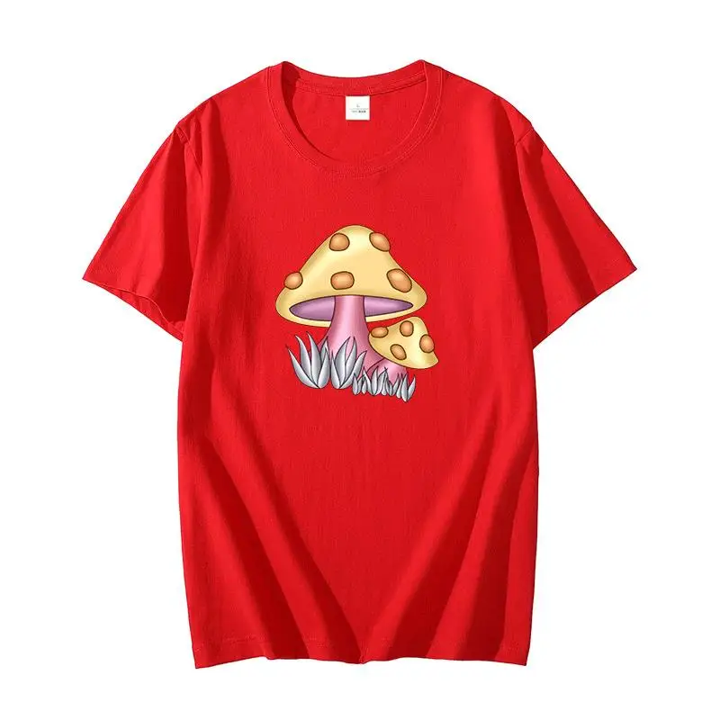 

Mushrooms clipart wallpaper graphic t shirts Tee Top oversized men's short sleeve t-shirt cotton t-shirt Summer Men's clothing