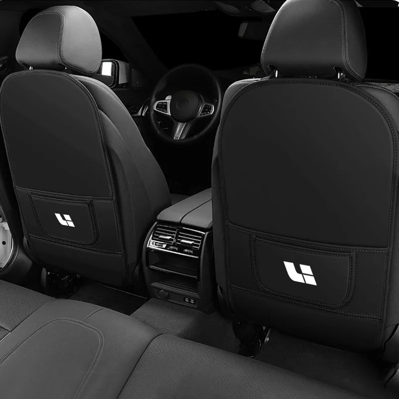 Leather Car Seat Back Protector Pad For Lixiang LEADING IDEAL L6 L7 L8 L9 ONE MEG Seat Back Child Anti-Kick Mat Anti-Dirty Cover