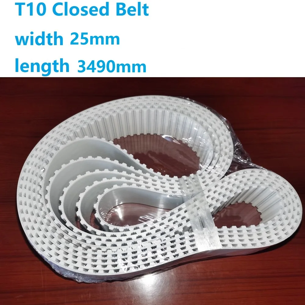 

349Teeth T10 Polyurethane Transmission Conveyor Timing Belt Closed Belt Loop Belt Steel Cord width 15mm/20mm/25mm/30mm/40mm/50mm