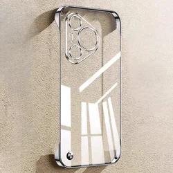 Ultra Electroplated Transparent Frameless Phone Case - Sleek and Durable Design for Huawei Pura 70 Ultra (Silver)