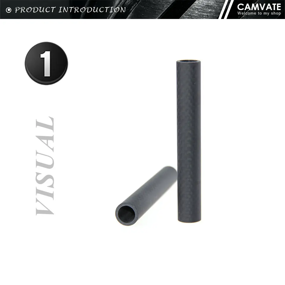 2PCS Carbon Fiber 15mm Rod (10CM Length ) For Follow Focus /Camera Cage/Matte Bo