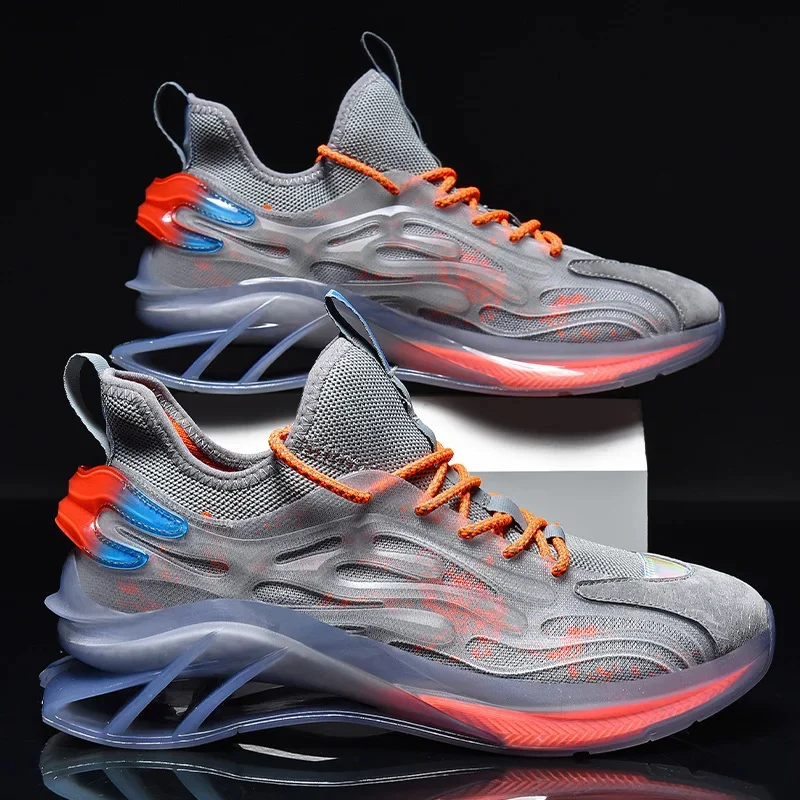 New Designer Reflective High Top Men Sneakers Breathable Running Shoes for Men Young Run Gym Trail Outdoor Walking Sports Sh