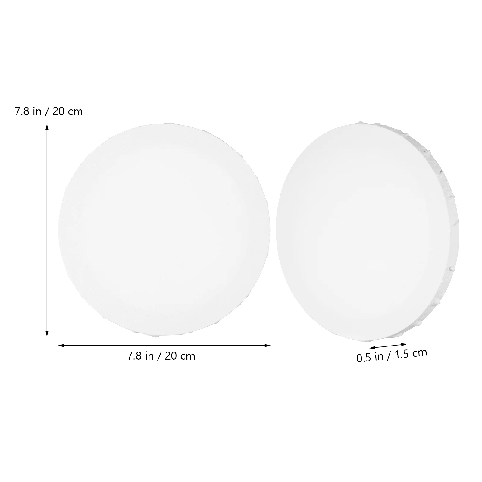 Canvas Painting Board Round Artist Boards Panels Panel Oil Stretched Blank  Acrylic Drawing White Circle Large