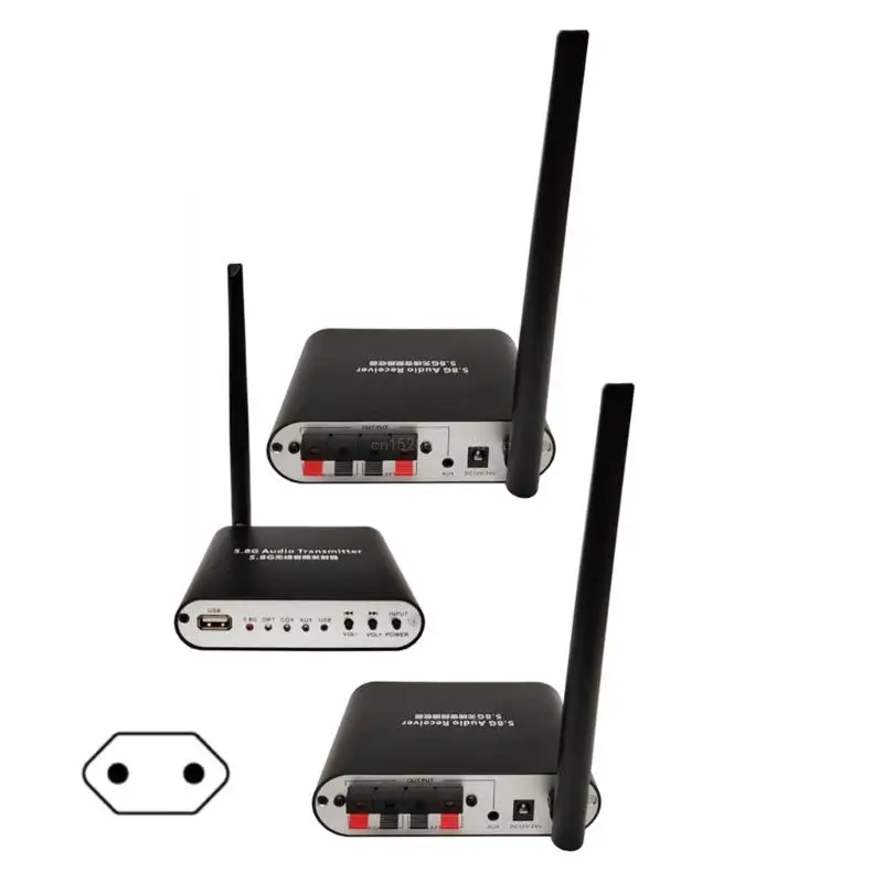 

5.8G Wireless Sound Transmitter Stream Music Receiver Simple Operation Fiber Coaxial Simulation 5.1Surround andAUX USB R2LB