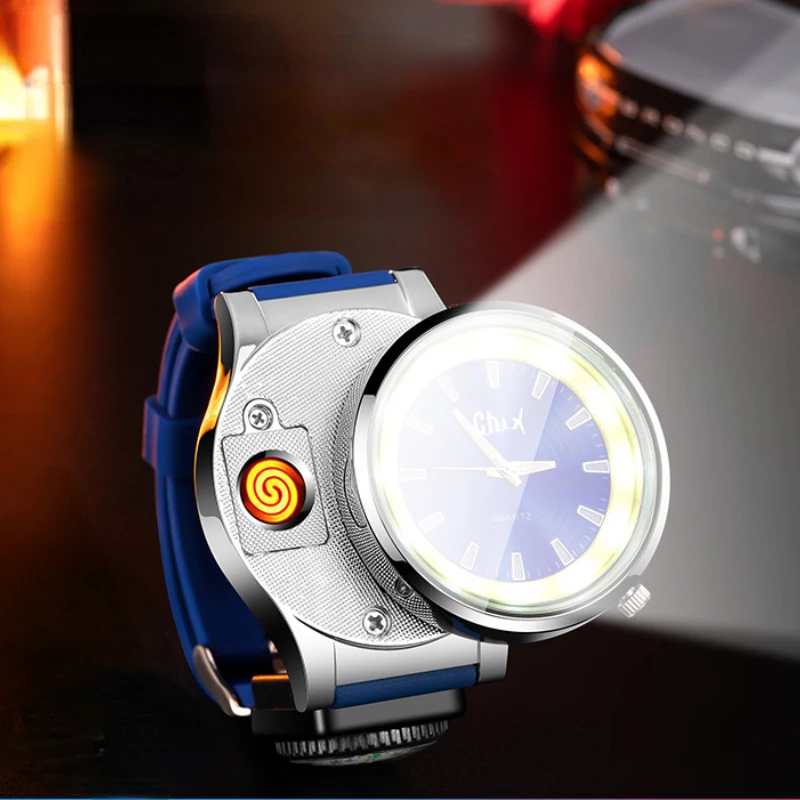 

New multifunctional lighter with watch lighting, windproof cigarette lighter, unusual gift