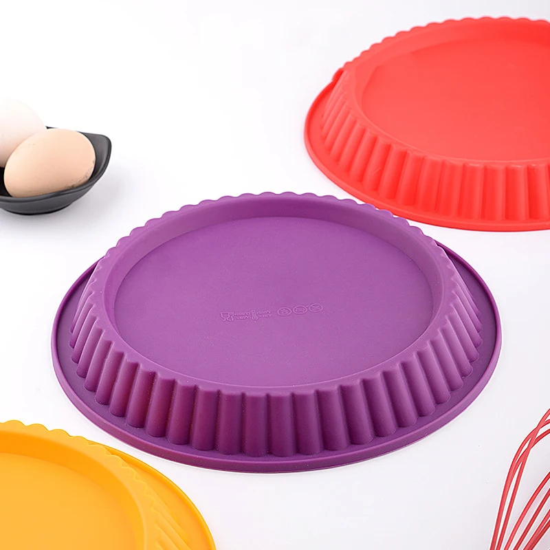 FAISDU Charlotte Round Cake Pan Silicone Cake Mold Bread Toast Pan Tray  Mold Pie Flan Bread