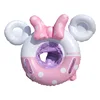 Baby Swimming Float Ring With Roof Inflatable Double Raft Rings Toy Floating Cartoon Steering Wheel Kids Swim Pool Accessories 4