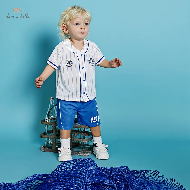 

Dave Bella Summer Child Boys Clothing Set Sportswear Short Sleeve Shirt+shorts 2pcs Casual Kids Clothes DB2221748