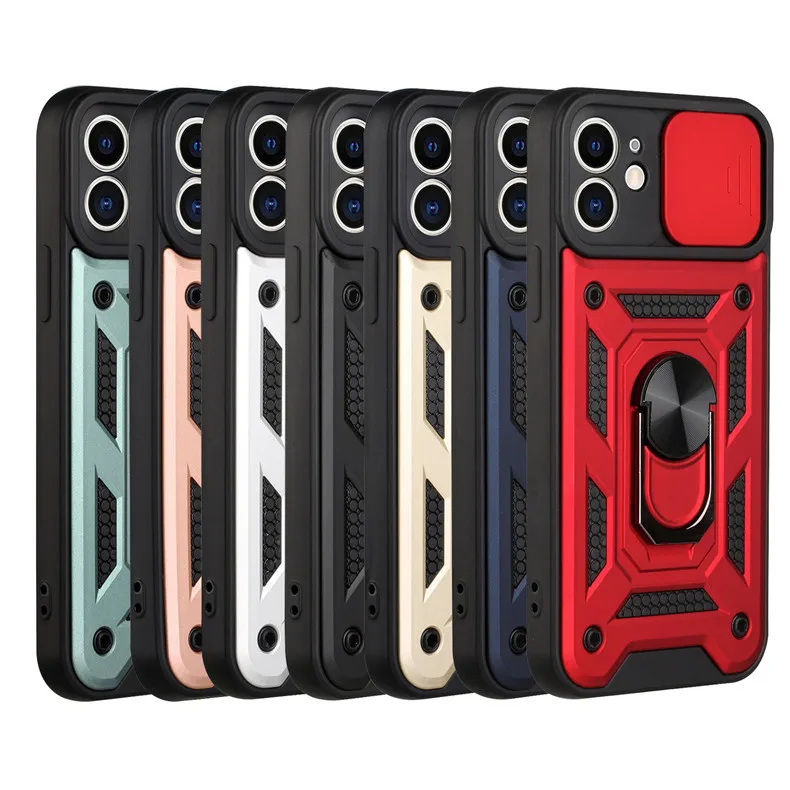 

Shockproof Phone Mobile Cases For Apple Iphone 15 14 13 12 11 Pro Xs Max Plus X Xr Push Pull Camera Protection Phone Cover