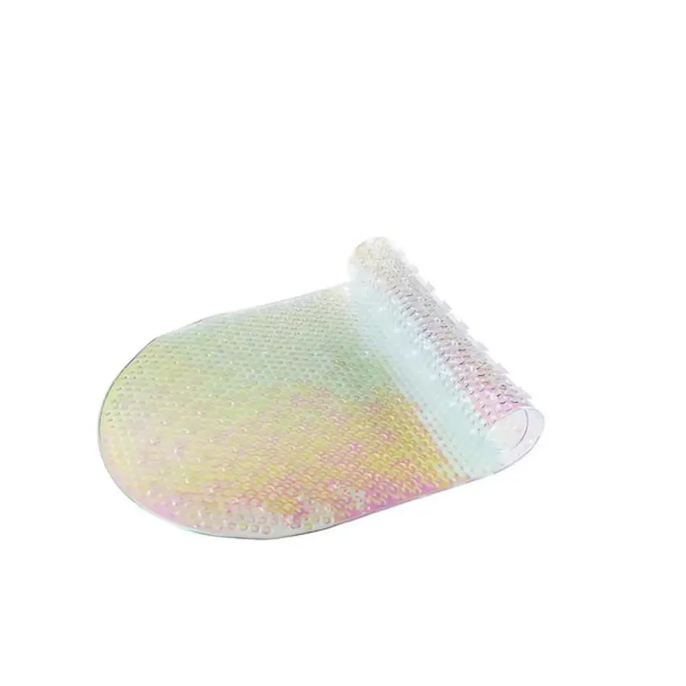 Oval Anti-Slip Bathmat 36" x 18.1" Soft PVC Massaging Shower Mat