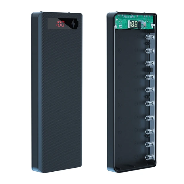 10*18650 Power Bank Case Fast Charging USB Type C Powerbank Shell DIY for iPhone Xiaomi Samsung Huawei 18650 Battery Storage Box - Image 3