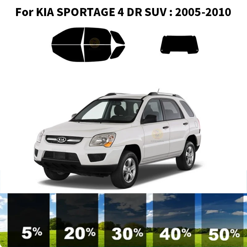 

Precut nanoceramics car UV Window Tint Kit Automotive Window Film ForKIA SPORTAGE 4 DR SUV 2005-2010
