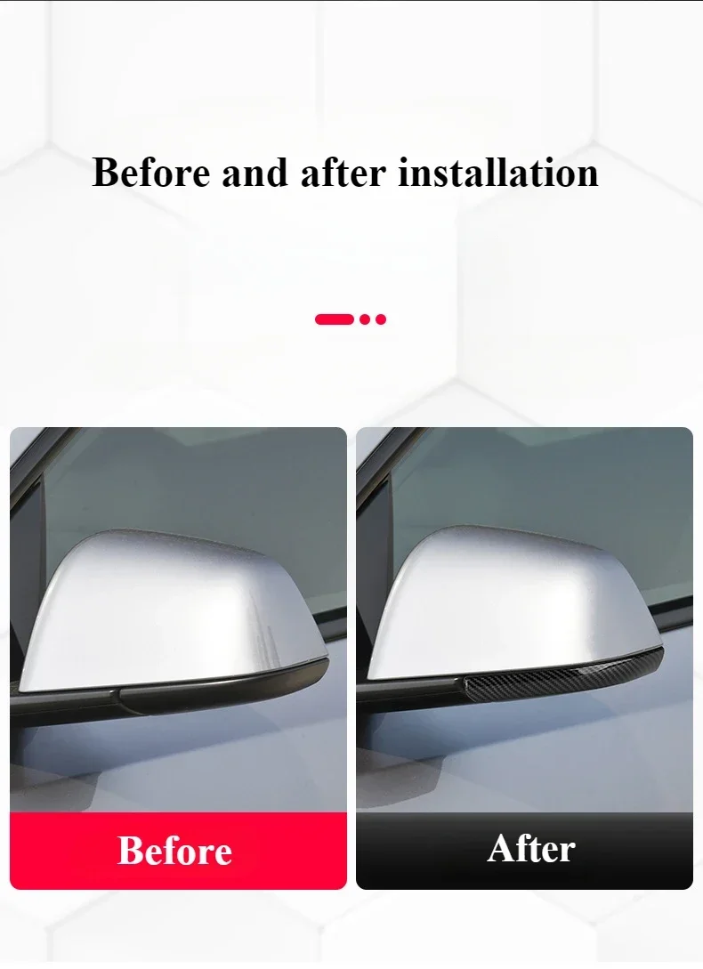 Für Tesla Model Y Juniper 2026 Zubehör Rückspiegel Anti-Kollisions-Streifen Verkleidung M3H 2025 Kratzschutz-Aufkleber – Detail 4