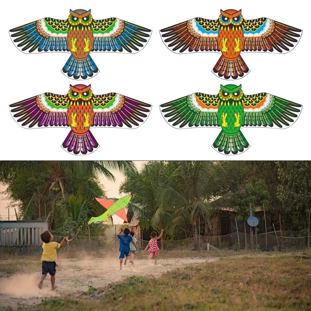 

Flat Owl Kite Fashion Gifts 1.2m Bird Kite DIY Toy Flying Kite Outdoor Sports