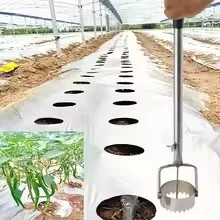 Durable Metal Film Puncher Vegetable Planting and Transplanting Agricultural Film Breaker Plastic Films Puncture Gardening Tool garden tools