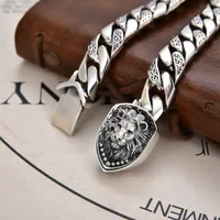 Bracelet en argent sterling S925, prix d'usine, dominateur, réservoir de lion, splendide, tendance, bijoux vintage, cadeau exquis 2
