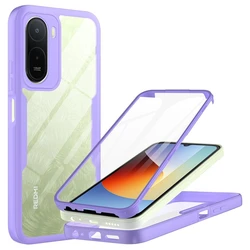 Ultra - Durable Shockproof Full Body Protection Case with Screen Protector for Redmi A7 Pro 4G (Purple)