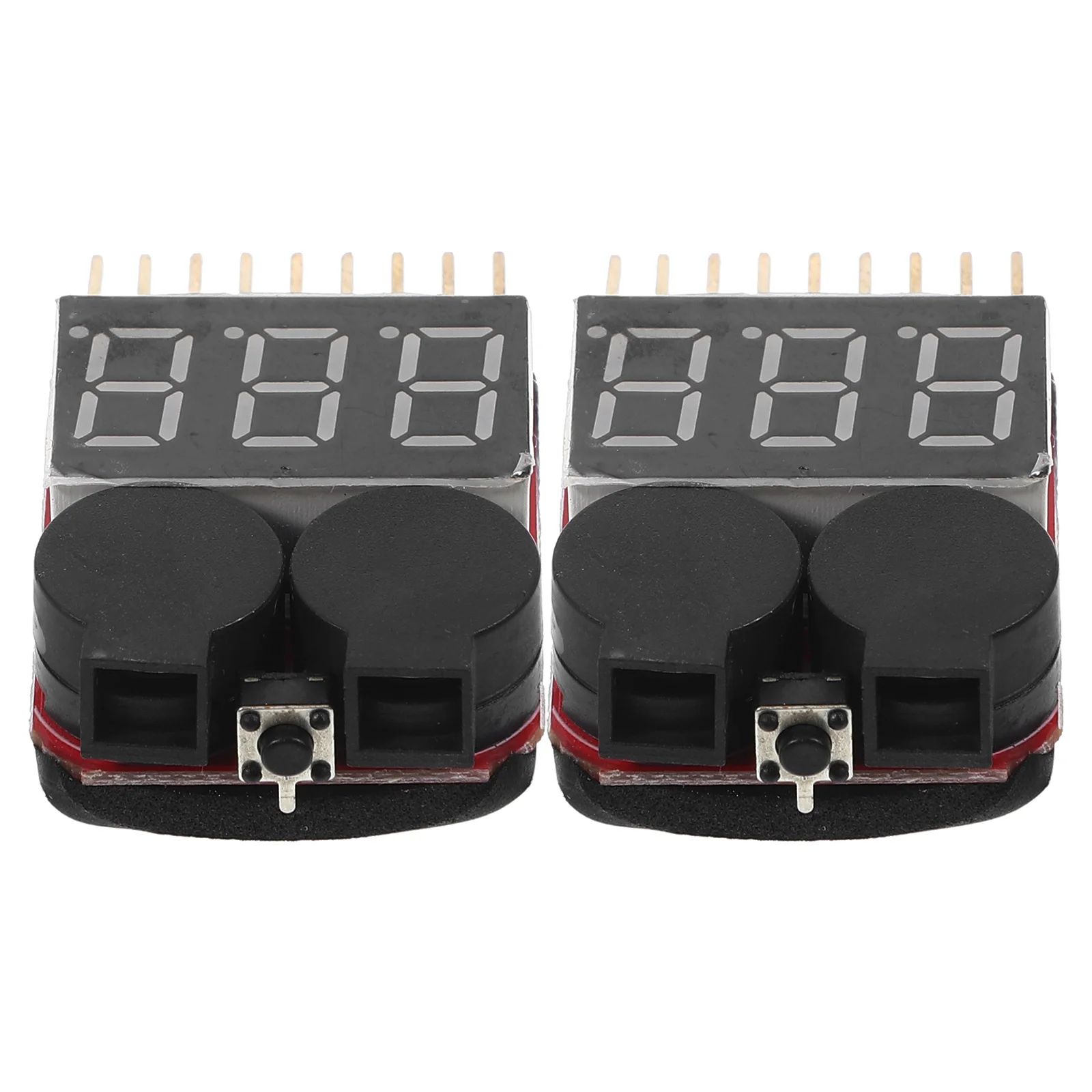 

2 Pcs Tester LiPo Voltage Checker for Buzzer Alarm with LED Indicator Electrical Testers Monitor