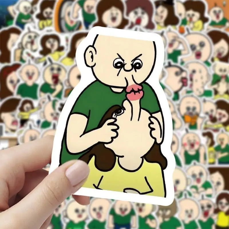 

100 Pcs Non-Repeating Cute Cartoon Bangbang And Yuzhi Stickers Funny Anime Stickers Toys Diy Mobile Phone Laptop Stationery