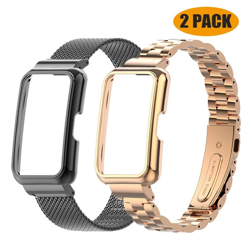 honra, pulseira inteligente, pulseiras de metal, protetor de caso para huawei 8, 7, 6