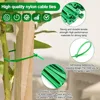 300/50PCS Plants Fixed Ties Multifunctional Green Nylon Cable Ties Self-locking Heavy Duty Fastening Ring Sealing Wraps Strap 5