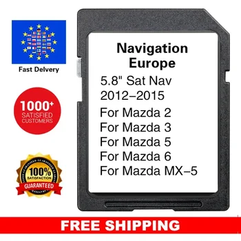 Aggiornamento software GPS da 8GB per unità AVN1, mappe di navigazione Europa e Gran Bretagna per Mazda 2 3 5 6 MX-5, aggiornamento navigatore satellitare per auto, scheda di memoria SD