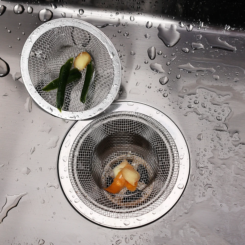 Stainless Steel Sink Filter Kitchen Bathroom Floor Drain Mesh Anti-Pest Sealing Cover Home Strainer Stopper Waste Screen Hole sink filter kitchen sink filter sink strainer kitchen sink strainer