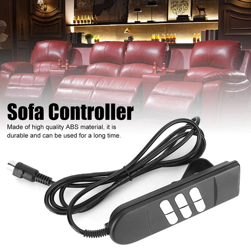 Controlador de sillas reclinables eléctricas, 6 botones, 5 pines, interruptor de mano para electrodomésticos, elevador de cama ajustable, sillas reclinables