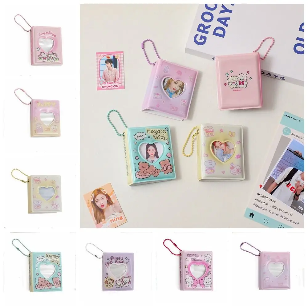 귀여운 만화 사진 앨범, Ins 방수 러브 하트 사진 앨범, 만화 미니 중공 그림 보관 앨범, 생일 선물, 2 인치 