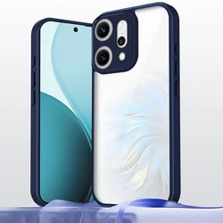 Durable Transparent Silicone Shockproof Phone Case with TPU Bumper and PC Back - OPPO Reno10 (TMMS blue)