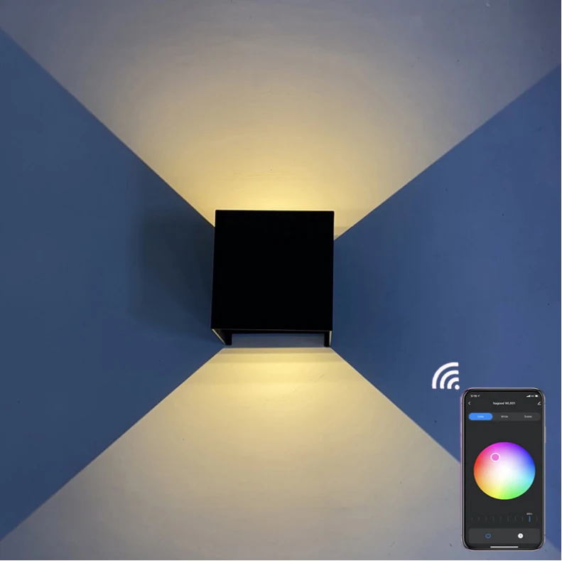 plug in wall lamp 12W LED Wall light RGB APP control Home Door frame Corridor Balcony Garage Hotel Restaurant Lighting IP65 Waterproof Wall Lamp kitchen wall lights