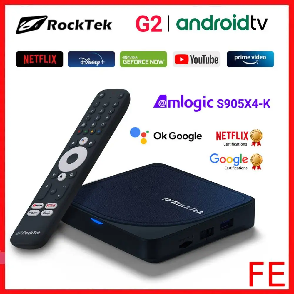 AmlogicS905X4KMediaPlayerRockTekG24KTVBoxAndroid11ATV