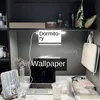 Matte Black Waterproof Thick Vinyl Self Adhesive Wallpaper Muebles Renovation Oil Proof Kitchen Cabinets Armoire PVC Stickers 3