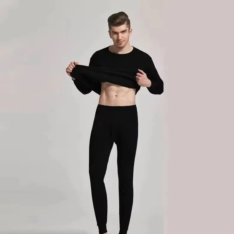 Outdoor skiing thermal underwear set winter fitness sports with fleece heating jacket ice skating cold proof close fitting thermal j