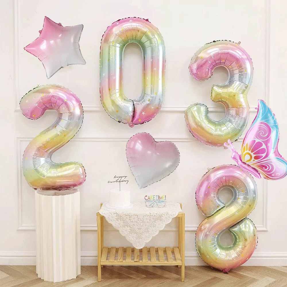 Palloncini Numero 21 Per Compleanno - 2 Palloncini Giganti Bianchi (100 Cm) Con Stelle/cuori In Alluminio - Decorazione Festa Donna
