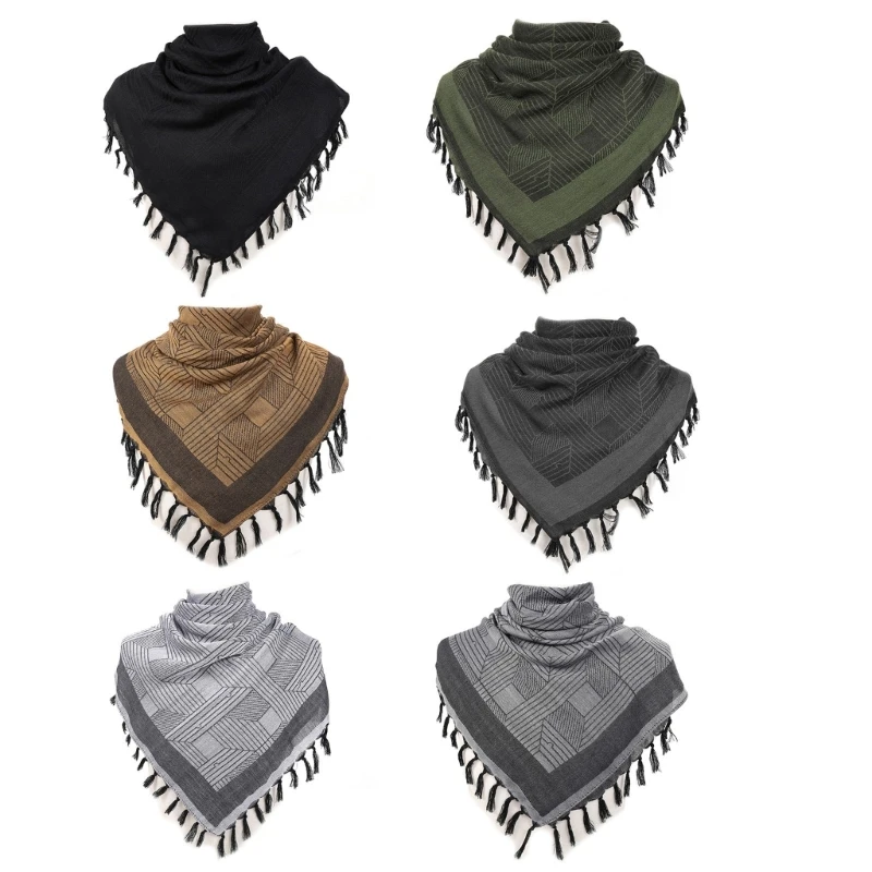 

New Shemagh Cotton Blend Arab Keffiyeh Desert Military Scarf for Head Neck