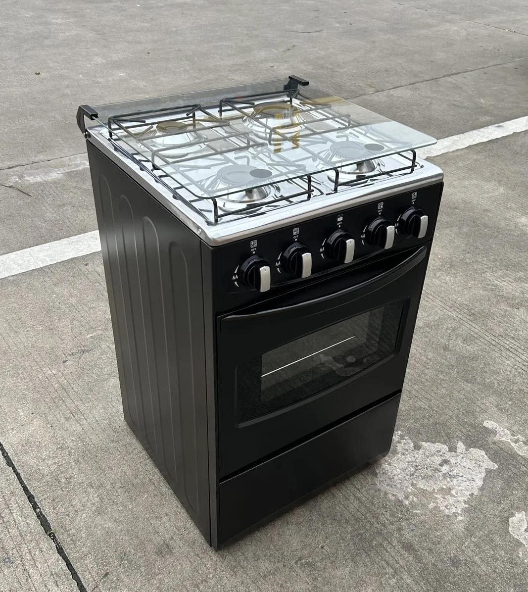 Cuisinière Gaz 4 Brûleurs — Four 50L · Gril · Convection · Inox S82db342e064f433aaadf13c69af493f55
