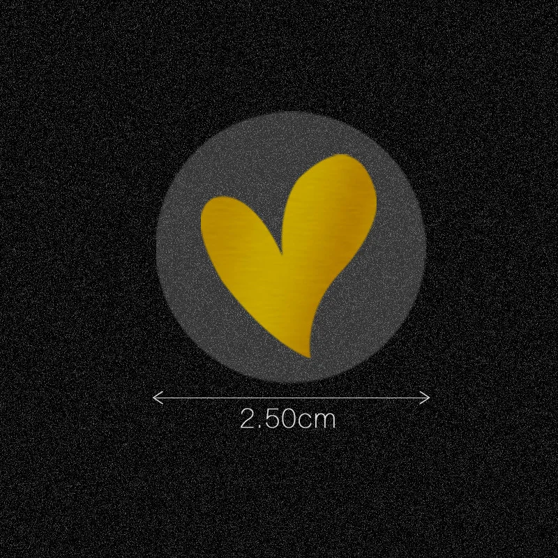 Decorative Stickers 100-500pcs 1inch Golden Heart Sticker for Product Lovely Gift Sealing Decoration Supply Transparent Waterproof Packing Label cartoon stickers decorative stickers self adhesive stickers custom stickers stationery stickers anime stickers paper stickers adhesive stickers decorative labels stickers animal stickers