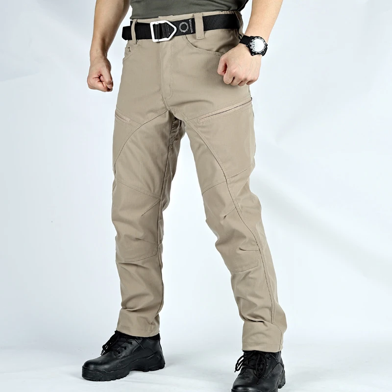 2023 Men's Military Tactical Pants Casual Man Cargo Pants Multi-Pocket Wear Resistance Male Trousers Outdoor Hiking Joggers
